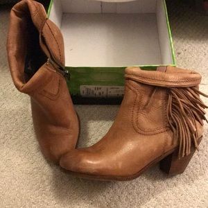 Sam Edelman leather fringe bootie